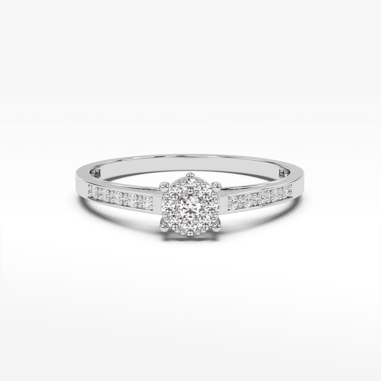 Złoty pierścionek z diamentami