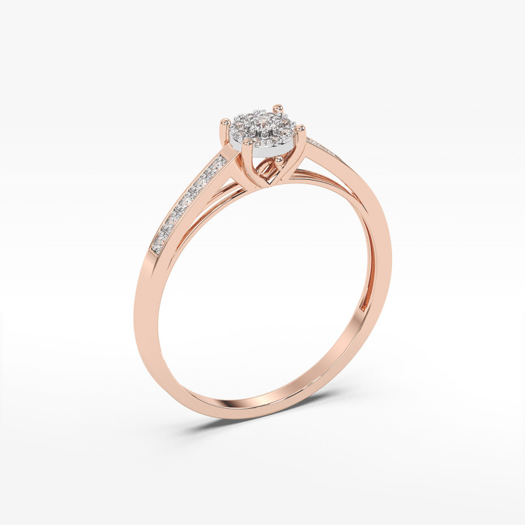 Złoty pierścionek z diamentami