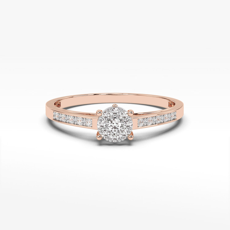 Złoty pierścionek z diamentami