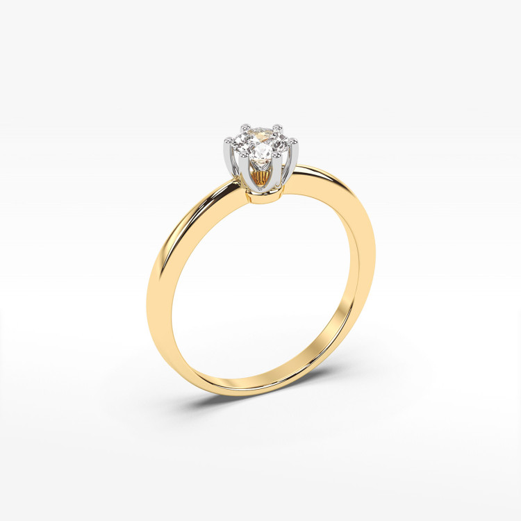 Pierścionek ze złota z diamentem