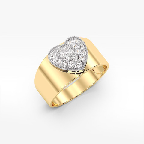 Złoty pierścionek z diamentem