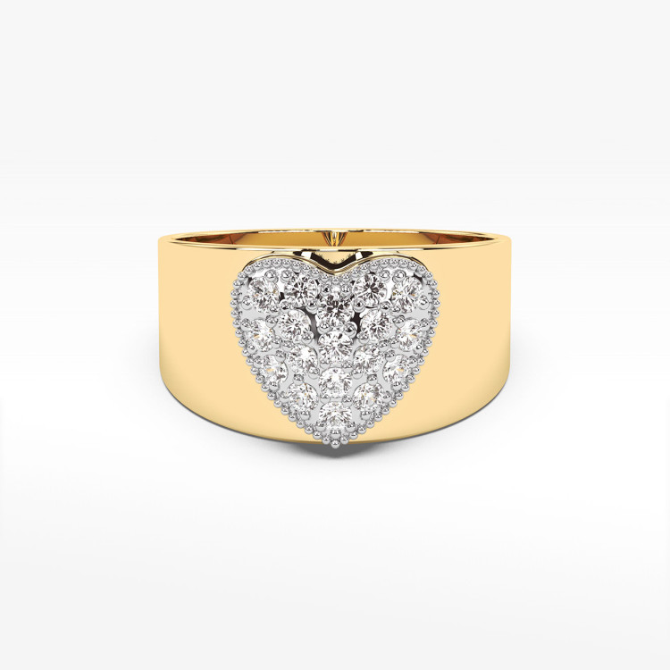 Złoty pierścionek z diamentem