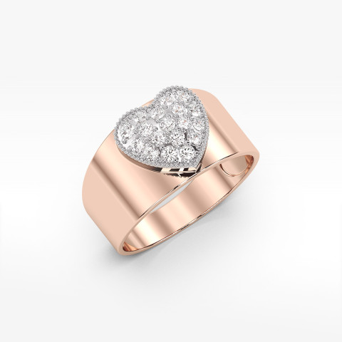 Złoty pierścionek z diamentem