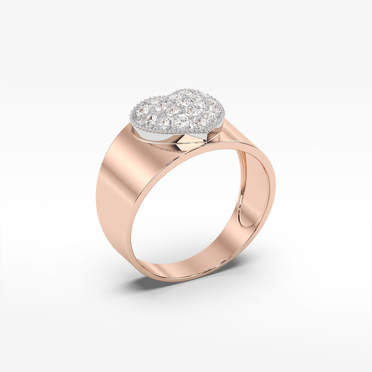 Złoty pierścionek z diamentem