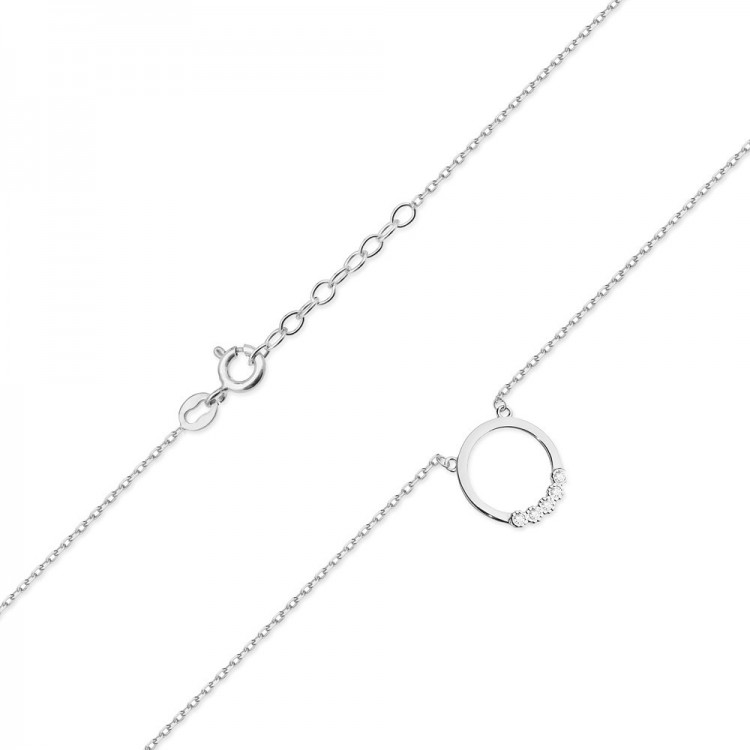 Celebrytka z białego złota z diamentami