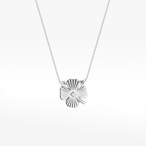 Celebrytka z białego złota z diamentami