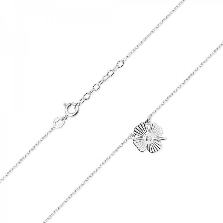 Celebrytka z białego złota z diamentami