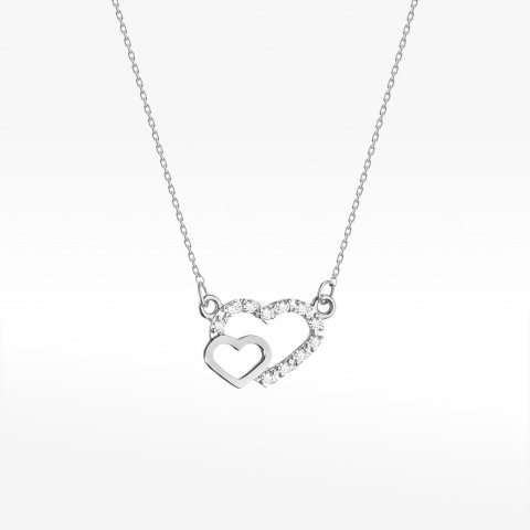 Celebrytka z białego złota z diamentami