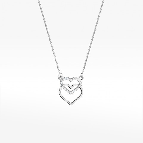 Celebrytka z białego złota z diamentami