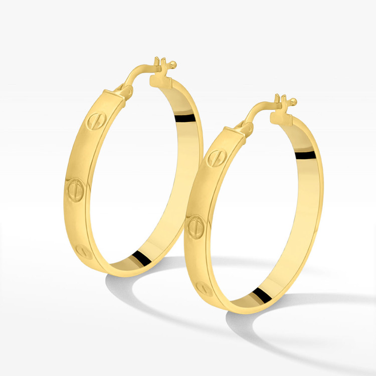 Kolczyki ze złota 3cm koła