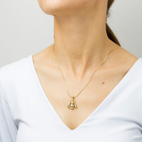 Zawieszka ze złota owad z cyrkoniami