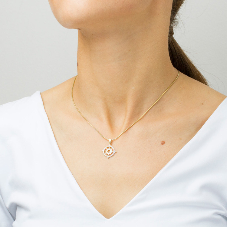 Zawieszka ze złota kompas