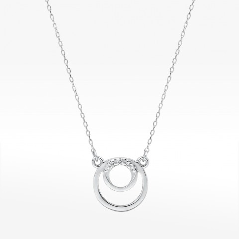 Celebrytka z białego złota z diamentami