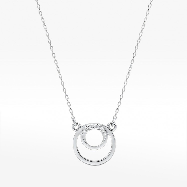 Celebrytka z białego złota z diamentami