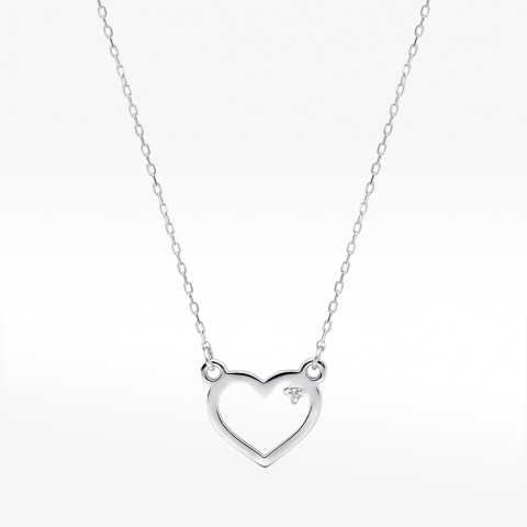 Celebrytka z białego złota z diamentami