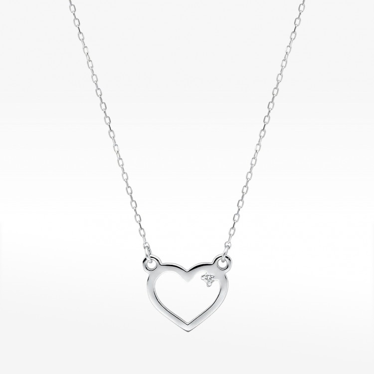 Celebrytka z białego złota z diamentami