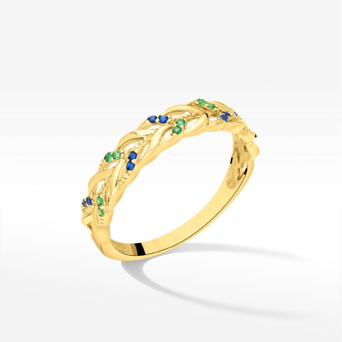 Pierścionek ze złota z cyrkoniami