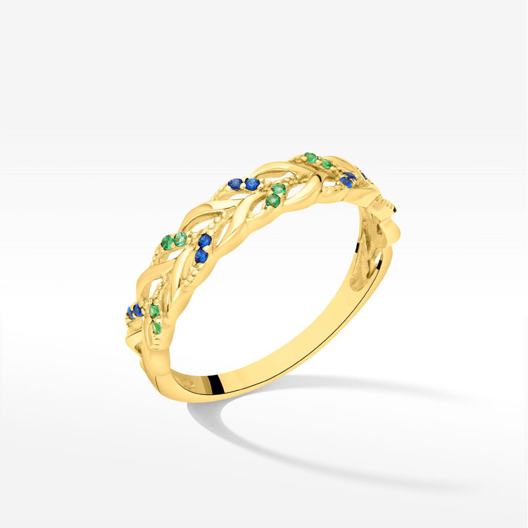 Pierścionek ze złota z cyrkoniami