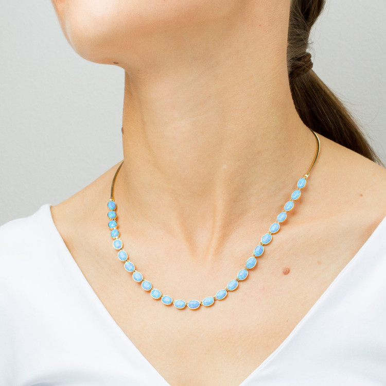 Naszyjnik ze złota z opalem 42-45cm