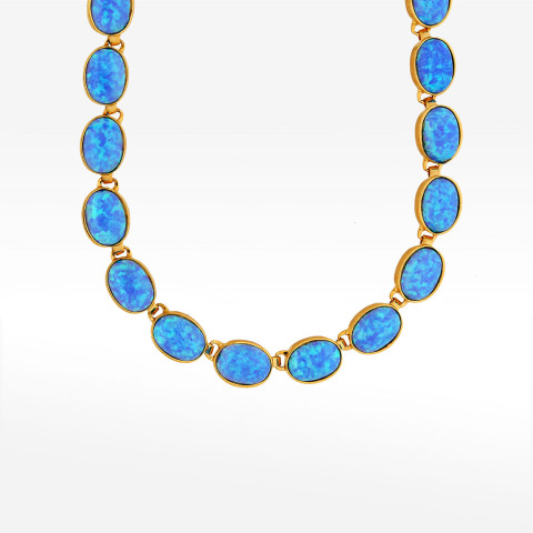 Naszyjnik ze złota z opalem 42-45cm