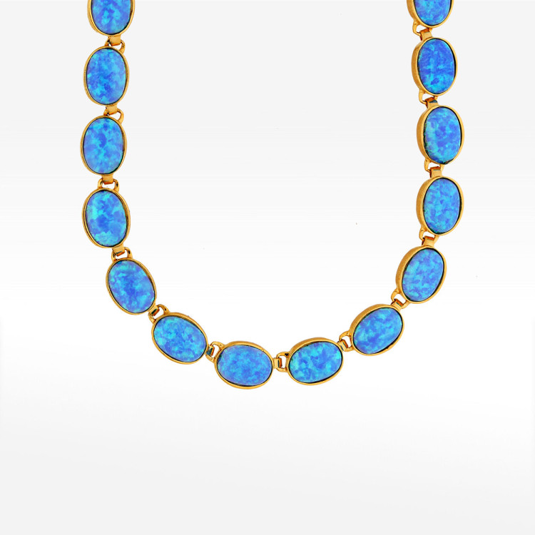 Naszyjnik ze złota z opalem 42-45cm