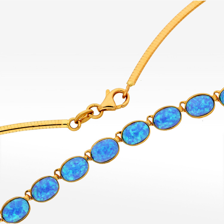 Naszyjnik ze złota z opalem 42-45cm