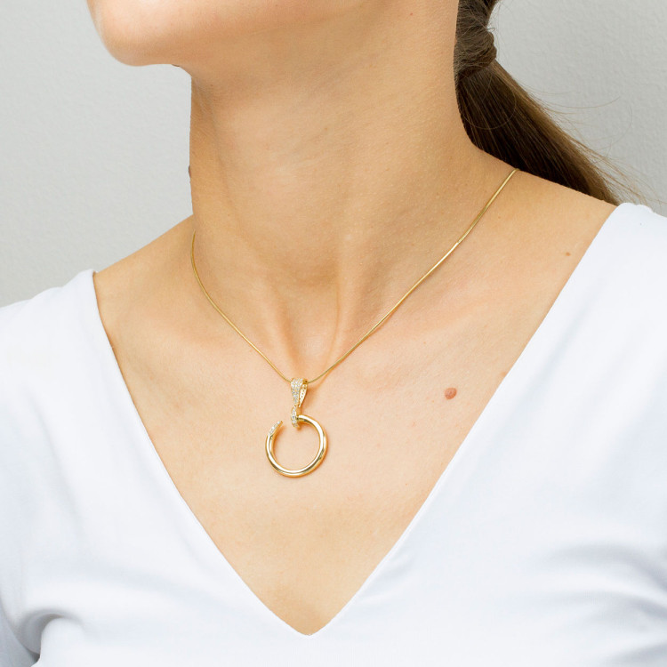 Zawieszka ze złota z cyrkoniami