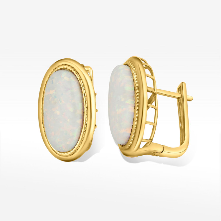 Kolczyki ze złota z opalem