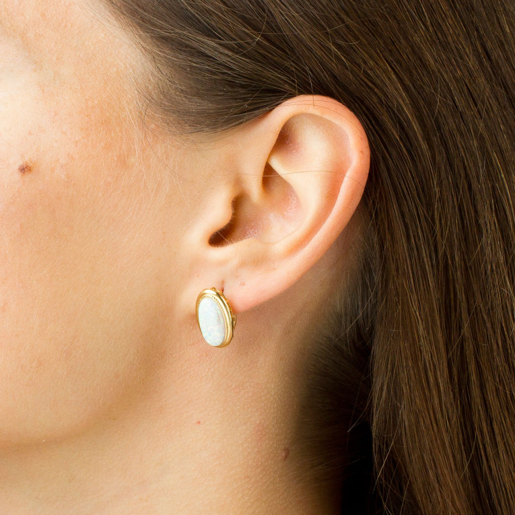 Kolczyki ze złota z opalem