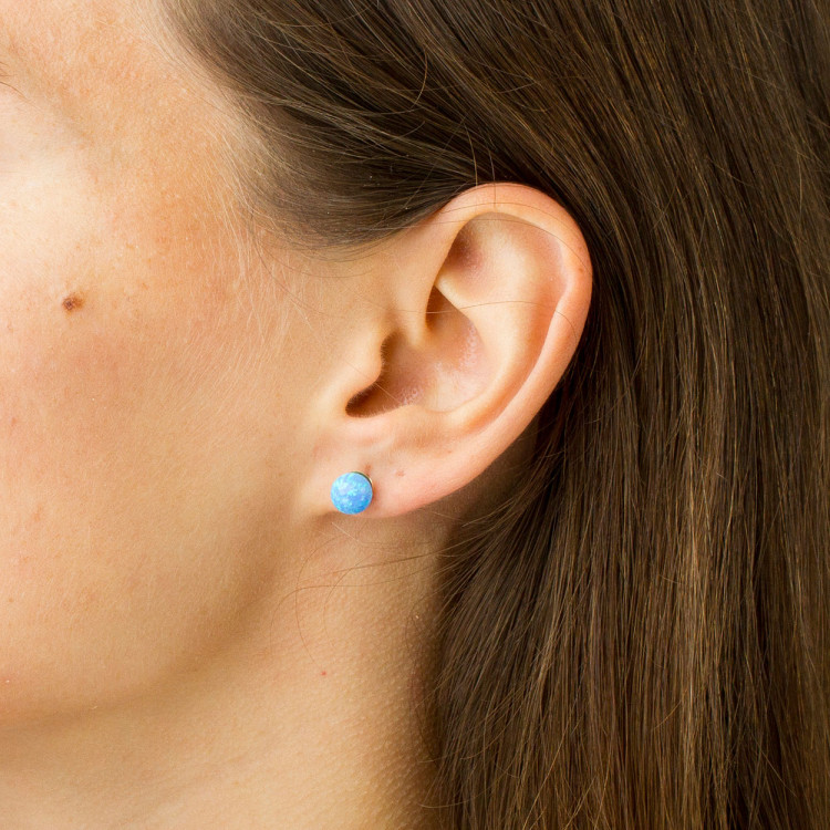 Kolczyki ze złota z opalem