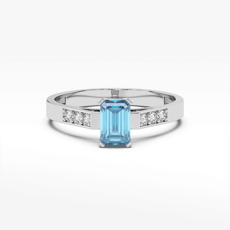 Złoty pierścionek z topazem