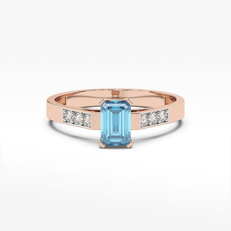 Pierścionek ze złota z topazem