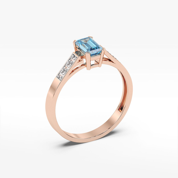 Pierścionek ze złota z topazem