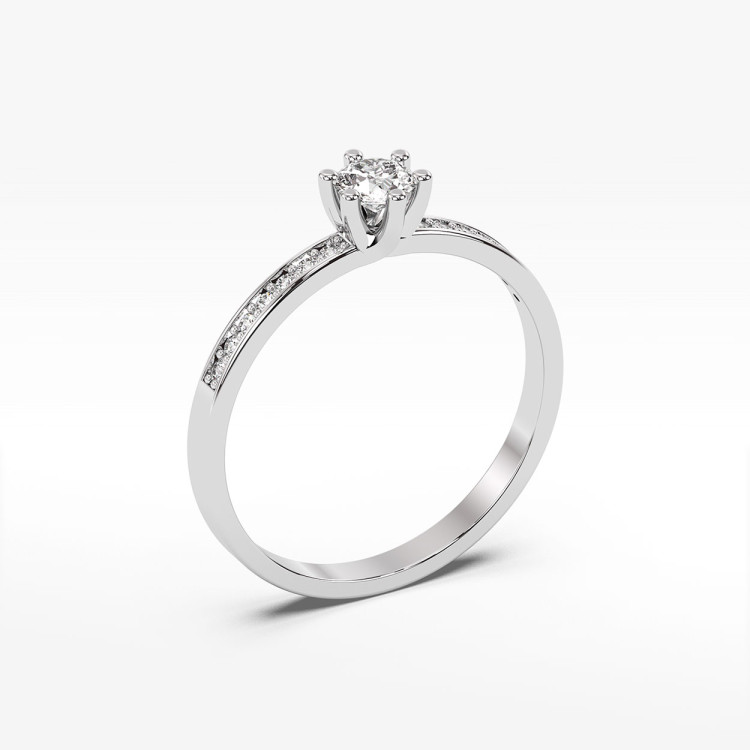 Pierścionek ze złota z diamentami