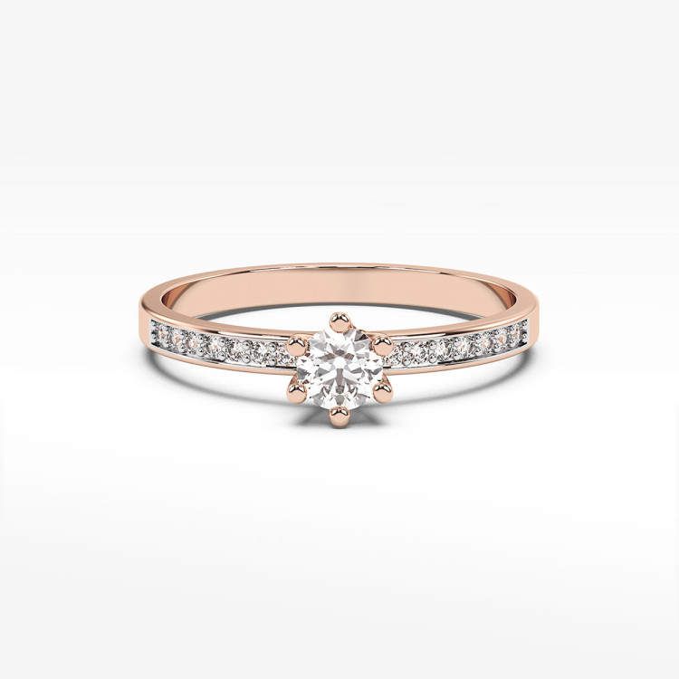 Pierścionek ze złota z diamentami