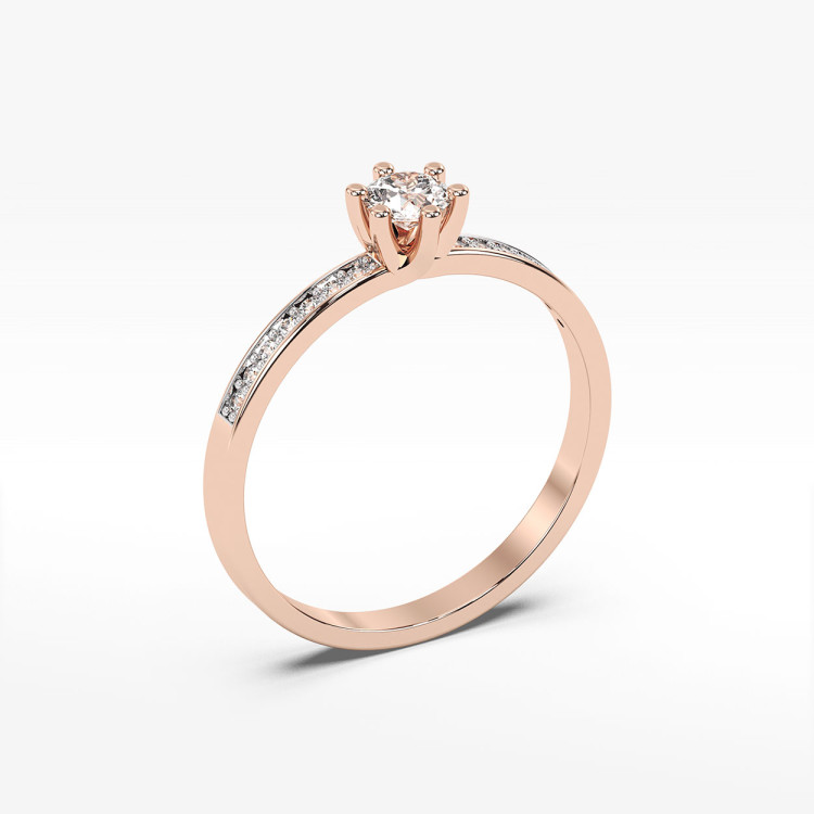 Pierścionek ze złota z diamentami