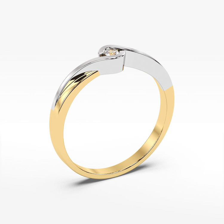 Pierścionek zaręczynowy z diamentem