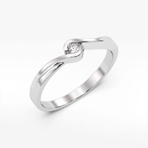 Pierścionek zaręczynowy z diamentem