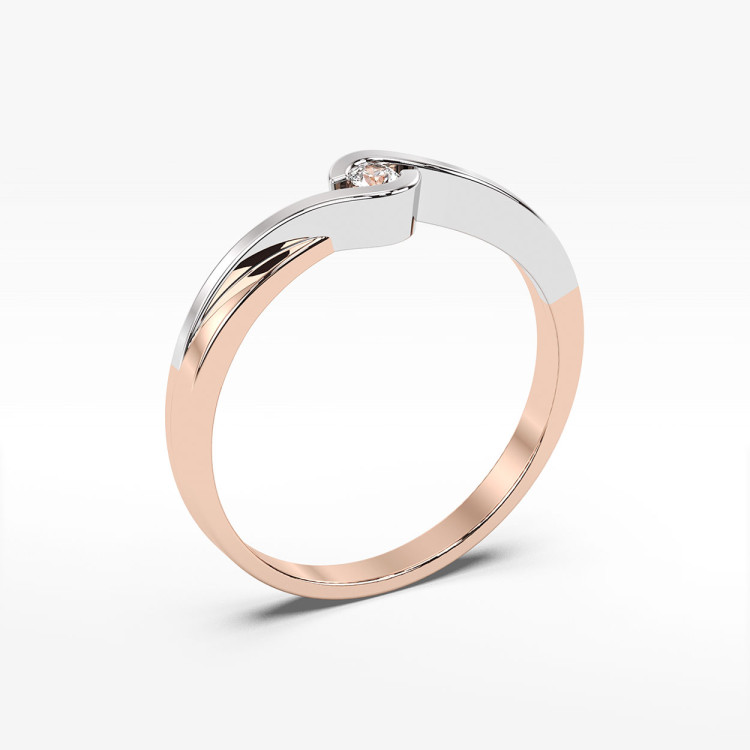 Pierścionek zaręczynowy z diamentem