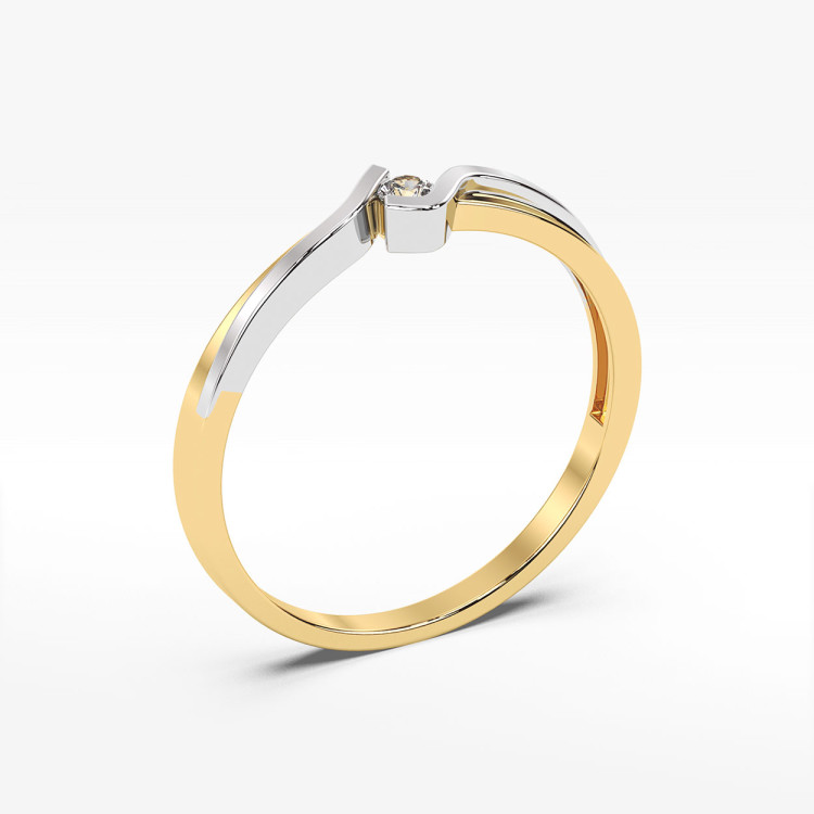 Pierścionek zaręczynowy z diamentem