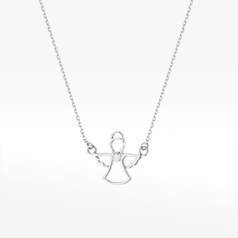 Celebrytka z białego złota z diamentami