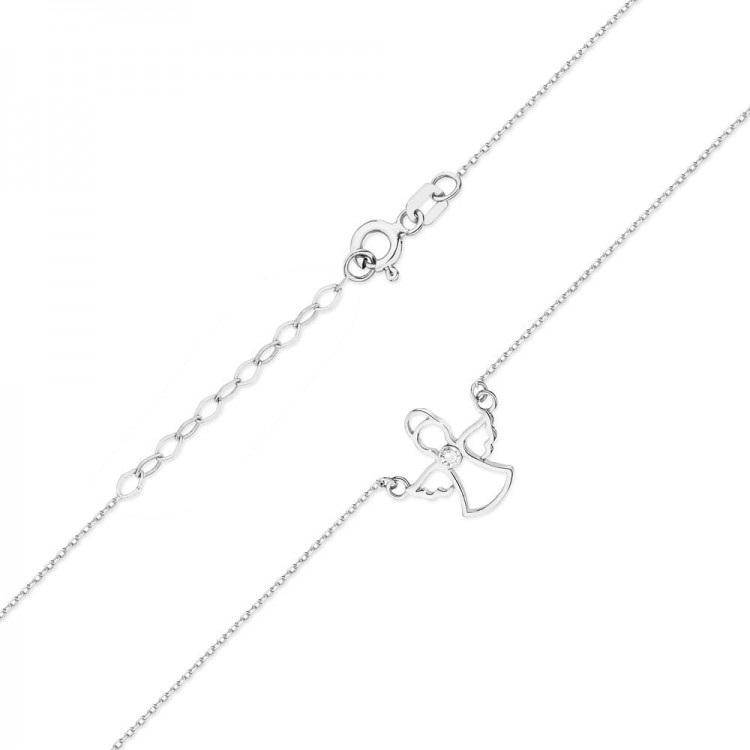 Celebrytka z białego złota z diamentami