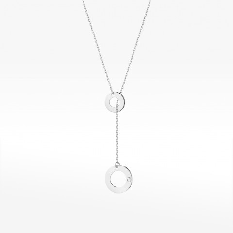 Celebrytka z białego złota z diamentami