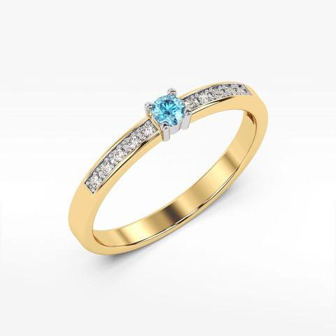 Pierścionek z topazem i diamentami