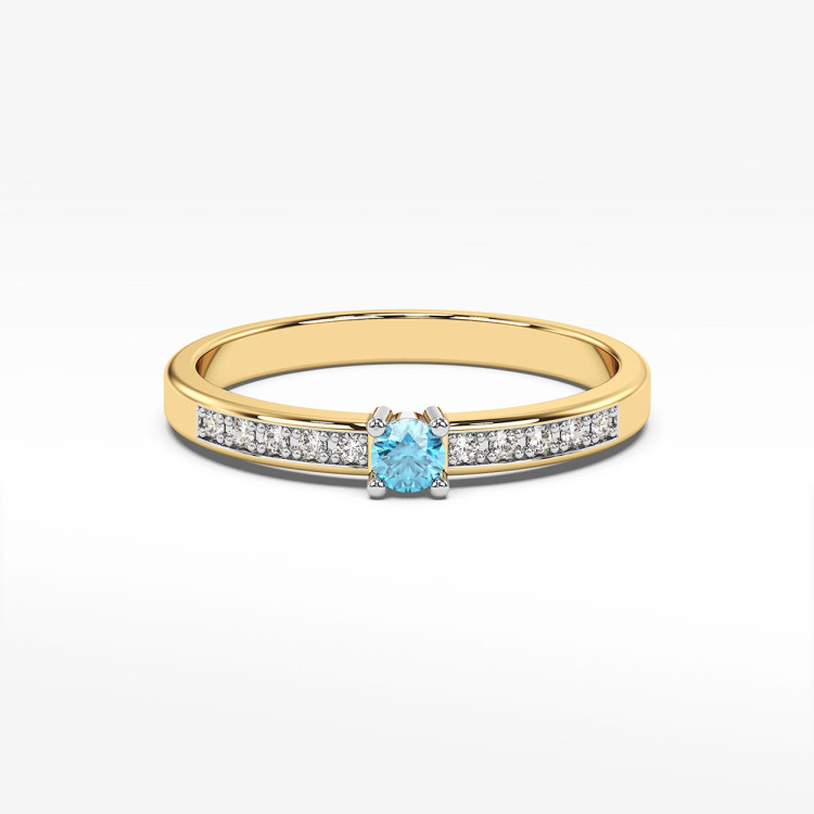 Pierścionek z topazem i diamentami