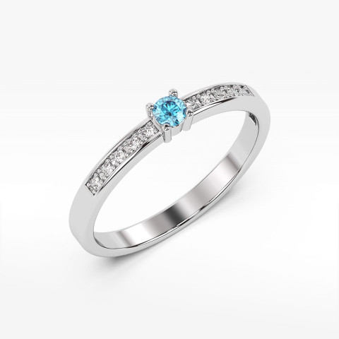 Pierścionek z topazem i diamentami