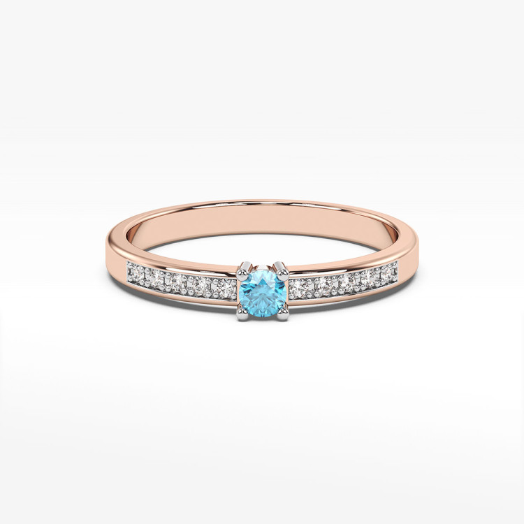 Pierścionek z topazem i diamentami