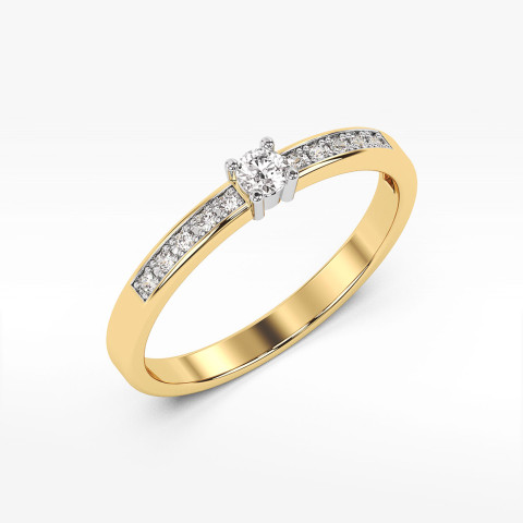 Pierścionek ze złota z diamentami