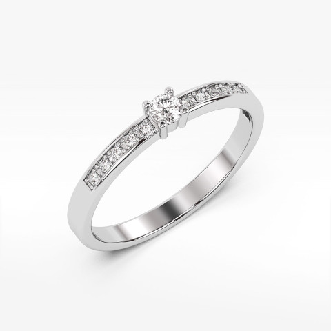 Pierścionek ze złota z diamentami