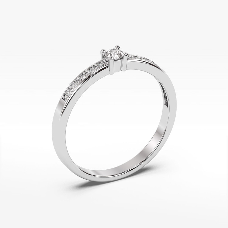 Pierścionek ze złota z diamentami